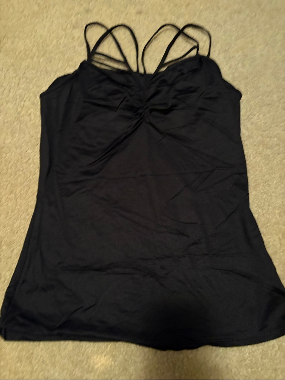 Boston Proper Black Strappy Cami Tank Top Medium